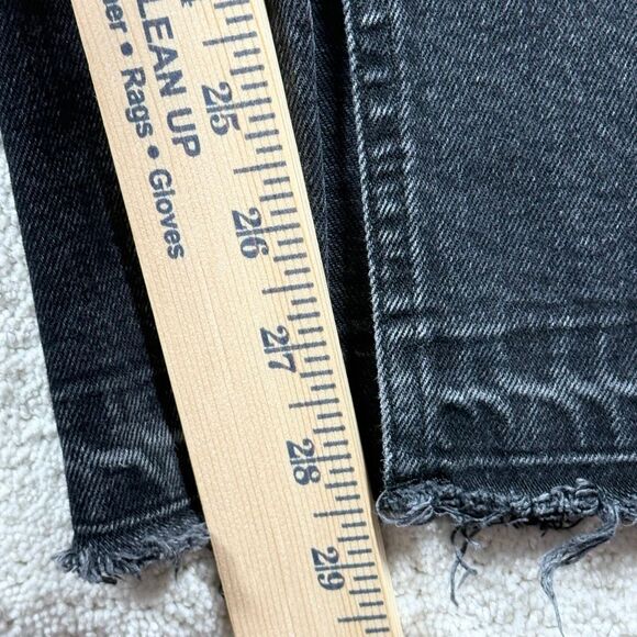 Free People We The Free Multi Button Up High Waist Straight Dark Charcoal Jeans - Picture 11 of 16